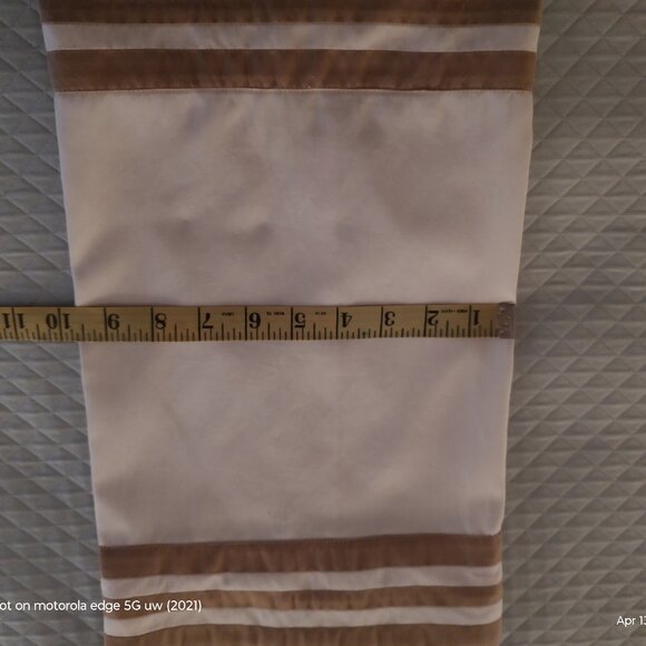 MATOUK NECKROLL-BEIGE-BRONZE BANDING EGYPTIAN COTTON NOCTURNE SATEEN 600TC 10x18 - Picture 6 of 8